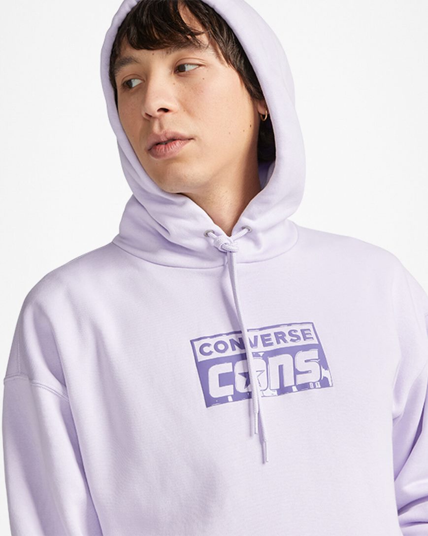 Hanorac Cu Gluga Barbati Converse CONS Fleece Pullover Violet | RO KFHLW693